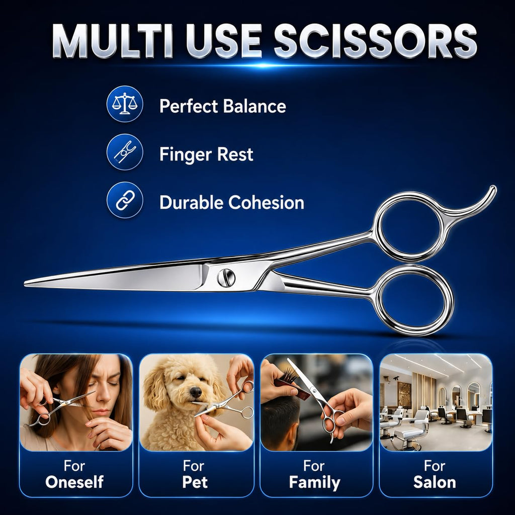 UM Supplies Scissors 6.5 | Premium Barber Shears For Hair Cutting | Multiple Purpose Cutting Scissors | Haircut Scissors For Salon I Women | Mens | kids I Pets
