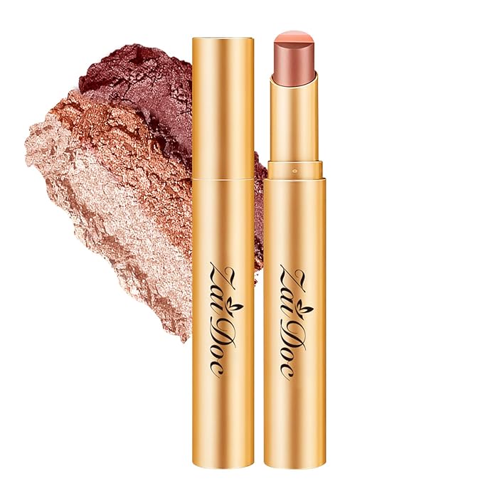 ZAIDOC 3 Color Eyeshadow Stick, Long Lasting & Waterproof Creamy Eye Shadow, with Vitamin E Makeup for Day & Night Look, 0.12 Oz (caffeine orange)