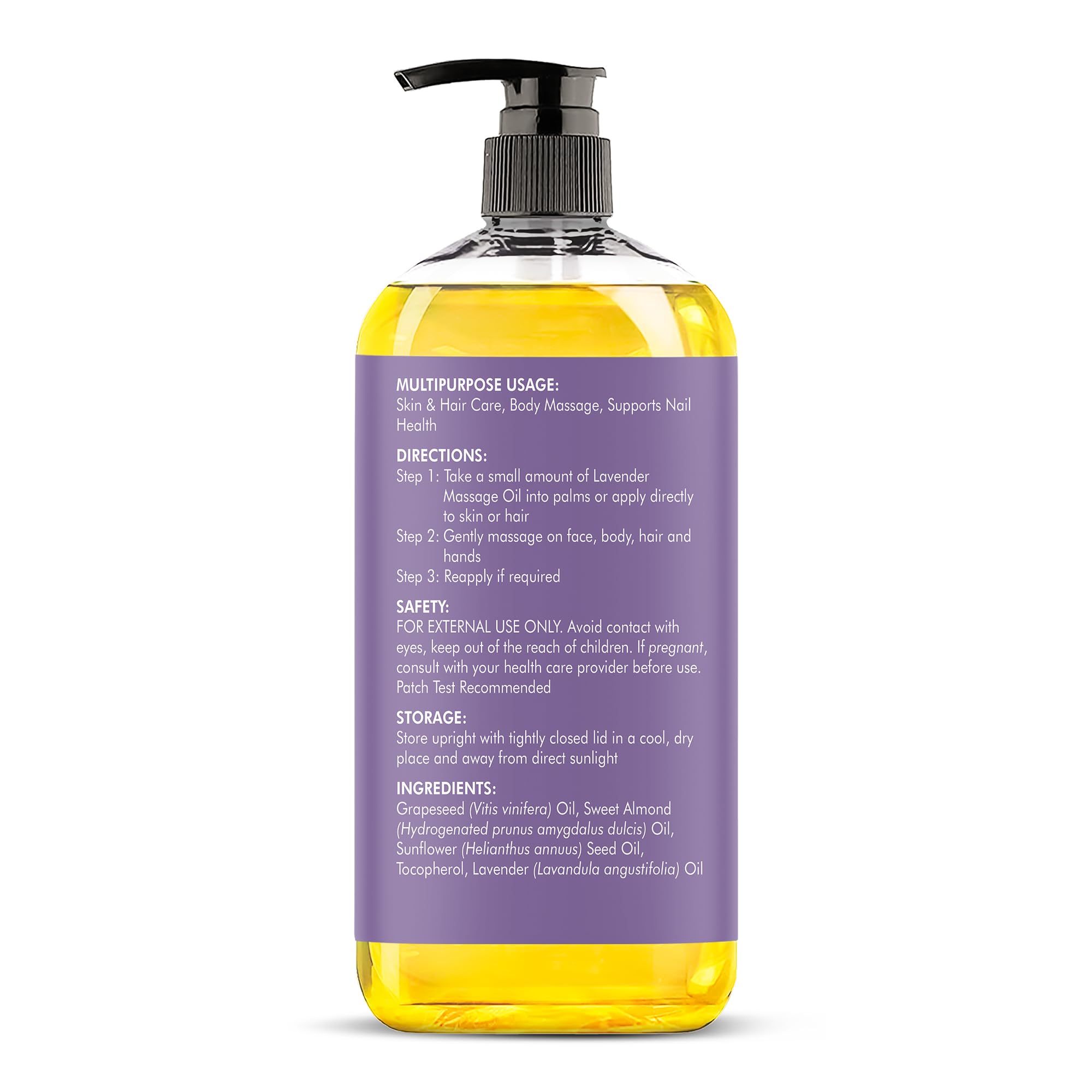 MAJESTIC PURE Lavender Massage Oil for Massage Therapy - Refreshing, and Relaxing - Natural Oils with Lavender Essential Oil - for All Skin Types - Men and Women Massage Lotion - 8 fl oz