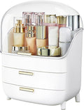 Vtopmart 3-Tier Skincare Makeup Organizer with Drawer and LId, White