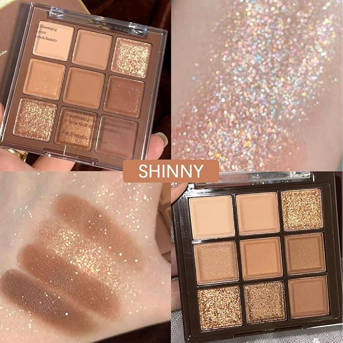 CAKAILA Brown Eyeshadow Palette-Neutral Nude Brown Smokey Eye Shadow Palette,Rose Gold Bronze Naked Cream Eyeshadow Palette Makeup,Natural Eyeshadow for Eyes Long Lasting Naturing-Looking