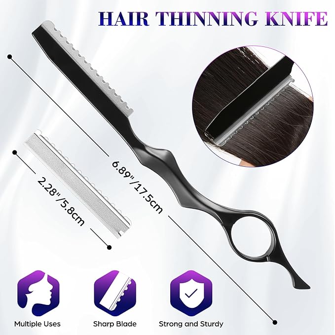 Wenshall Hair Cutting Scissors Professional 6.89 inch Barber Scissors Multifunctional Salon Thinning Scissors Straight Shears Tools for Mother Father Friends' Christmas Gift