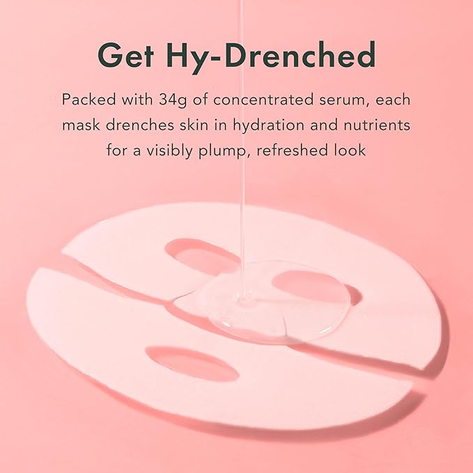 Rael Hydrogel Masks, Deep Hydration Skincare (Collagen PDRN, 4 Ct)