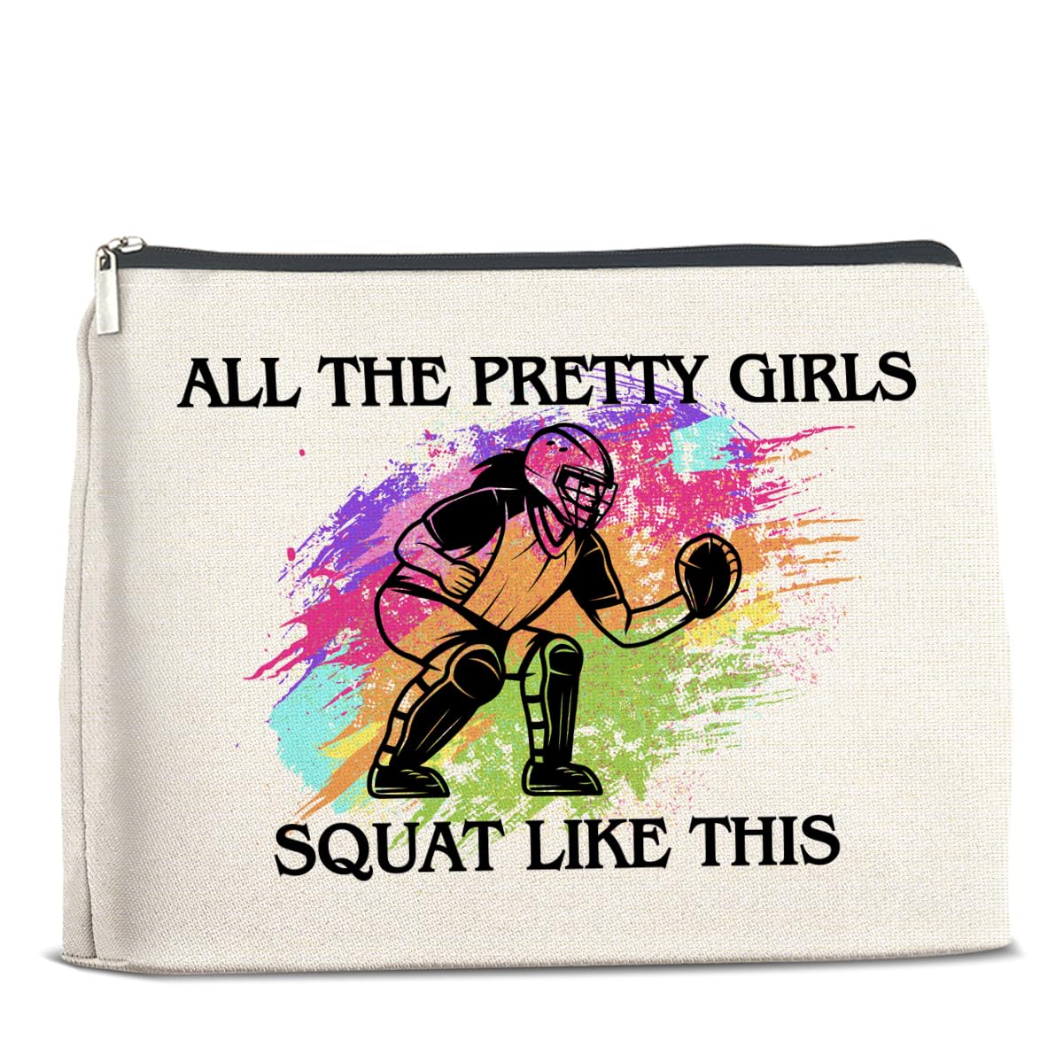 UPNEGE Softball Catcher Makeup Bag Gifts for Women Teens
