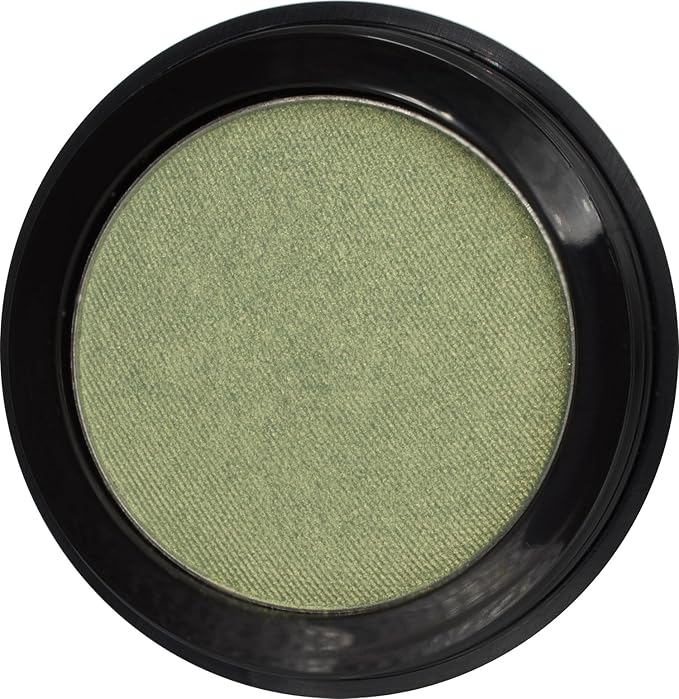 Pure Ziva Icy Mint Shimmering Olive Green Gold Pressed Powder Single Vegan Eyeshadow; Talc, Paraben & Cruelty Free