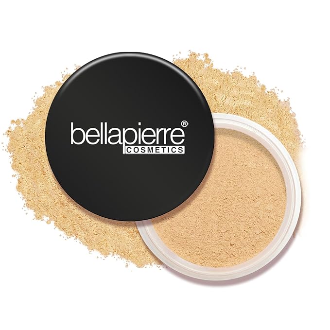 bellapierre Mineral Foundation SPF 15 - Loose Powder Foundation, Full Coverage Mineral Makeup with Matte Finish, Vegan, Cruelty Free, Hypoallergenic, Oil Free, Talc Free, 0.32 oz - Nutmeg