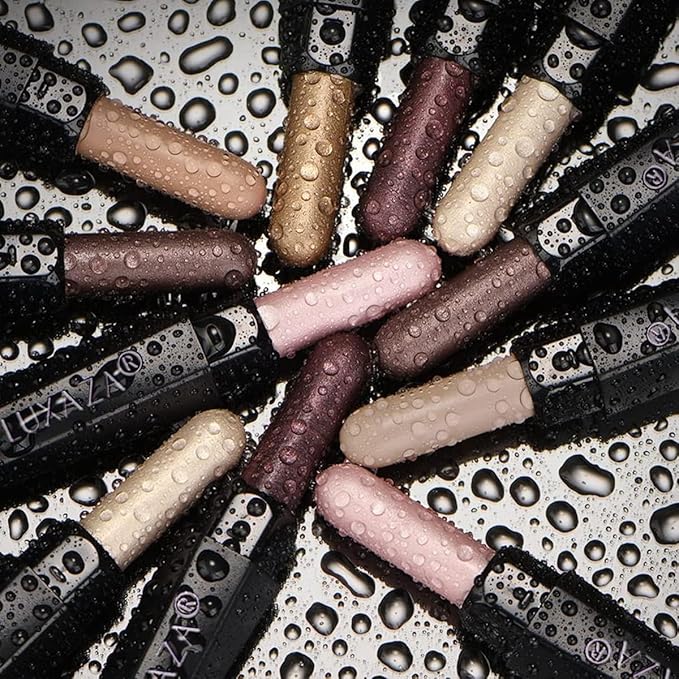 LUXAZA 6PCS Cream Eyeshadow Stick Makeup Sets, Metallic And Matte Shimmer Eye Shadow Eye Brightener Stick Pencil Crayon, A10-Quartz Pink