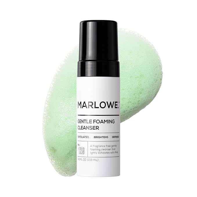 MARLOWE. Gentle Foaming Facial Cleanser, Exfoliating Men's Face Wash, 4.5oz