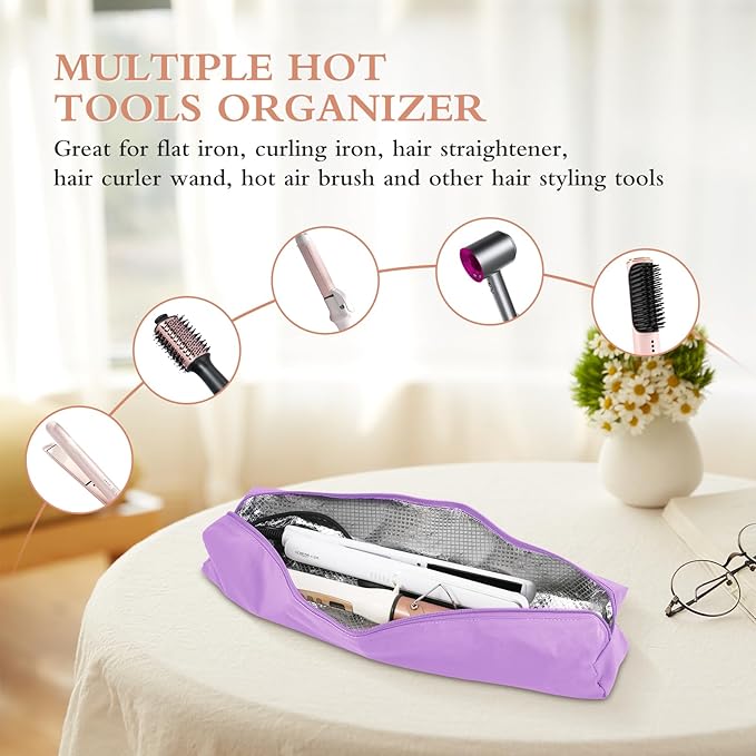 Suafrnut Professional Heat Resistant Hot Hair Tools Organizer Bag