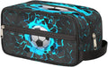 Bardic 3D Light Wall Football Portable Travel Toiletry Bag, Sport Ball Dopp Kit Cosmetic Organizer Makeup Bag Shower Shaving Bag for Men Women