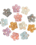 CHLINS 12 Pcs Small Hair Clips for Women, Cute Acrylic Mini Claw Clips Accessories for Thin Fine Hair, Non-Slip Little Jaw Clamps for Half Updo Styling & Bangs