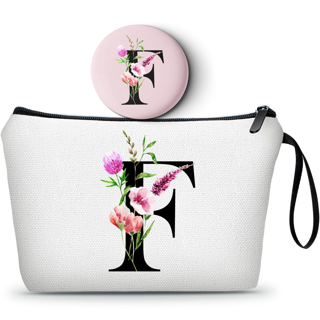 Birthday Friendship Womens Bridesmaid Proposal Coolest Gifts for Sister Teacher Coworkers Bride Personalized Travel Makeup Cosmetic Bag with Mirror Valentines Mothers Day Christmas Graduation F