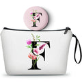 Birthday Friendship Womens Bridesmaid Proposal Coolest Gifts for Sister Teacher Coworkers Bride Personalized Travel Makeup Cosmetic Bag with Mirror Valentines Mothers Day Christmas Graduation F