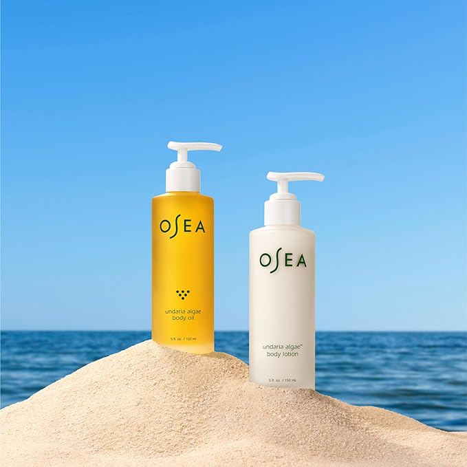 OSEA Undaria Body Bestsellers Full Size Set – Limited Edition Holiday Bundle - Includes Undaria Algae™ Body Oil 5oz & Undaria Algae™ Body Lotion 5oz – Hydrating & Firming Body Care
