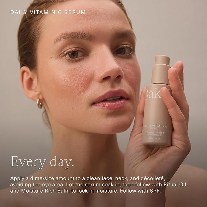 Oak Essentials Daily Vitamin C Serum, Brightening Face Serum, 1 fl oz