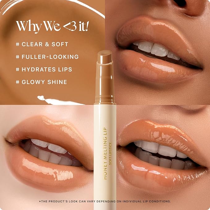 Nature Republic HONEY MELTING LIP (00 CHAI MILK TEA) | SOFT LIP STICK Hydrating Gloss, Moisturizing balms, Sheer tint, Shine & Nude, Glowy Finish, korean make up