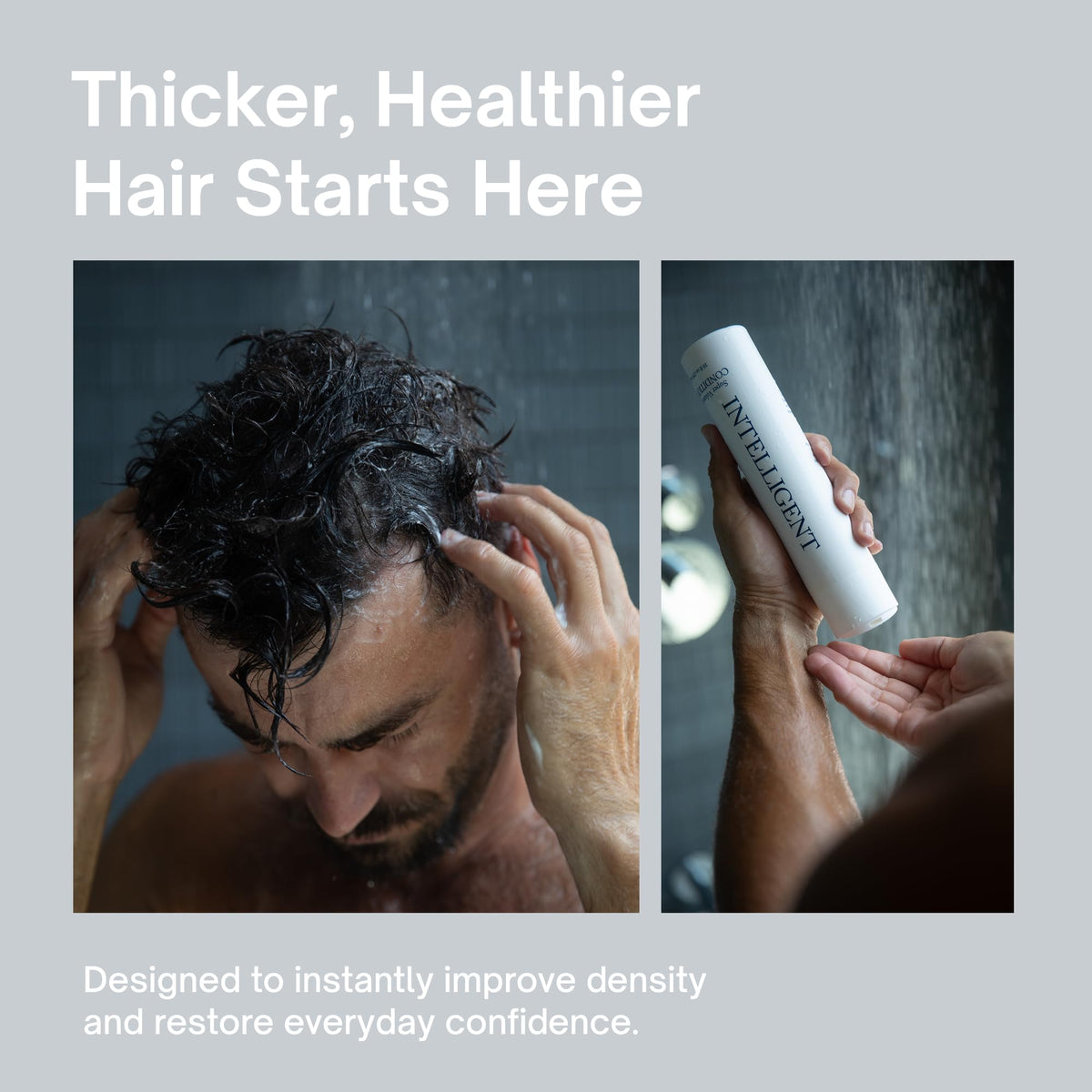 INTELLIGENT Super Volumizing Hair Loss Conditioner - Strengthens Weakened Hair and Maximizes Volume | All Hair Types for Men and Women | 10 fl oz (290 ml)