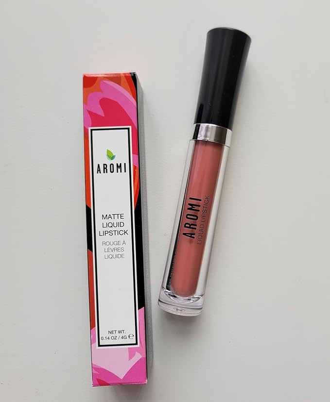 Aromi Peachy Beige Nude Matte Liquid Lipstick (Fuzzy Peach)