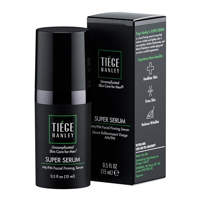 Tiege Hanley Anti-Aging Face Serum for Men, Super Serum, 0.5 Fl Oz