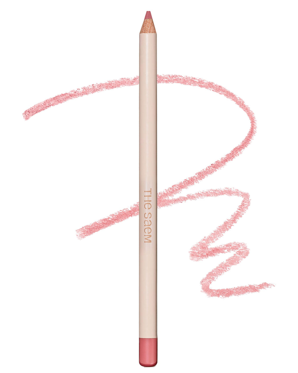 THESAEM Cover Perfection Lip Pencil - 04 Taro Mauve - Slim 4mm Lip Liner for Overlip Correction - Korean Makeup Lip Contouring Pencil Easy Blending Formula, 0.04oz