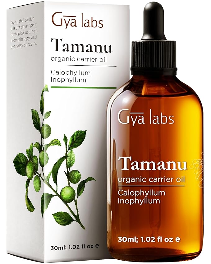 Gya Labs USDA Organic Tamanu Oil - 1 Fl Oz - Carrier Oil for Hair, Skin, Face, Scalp & Body Massage