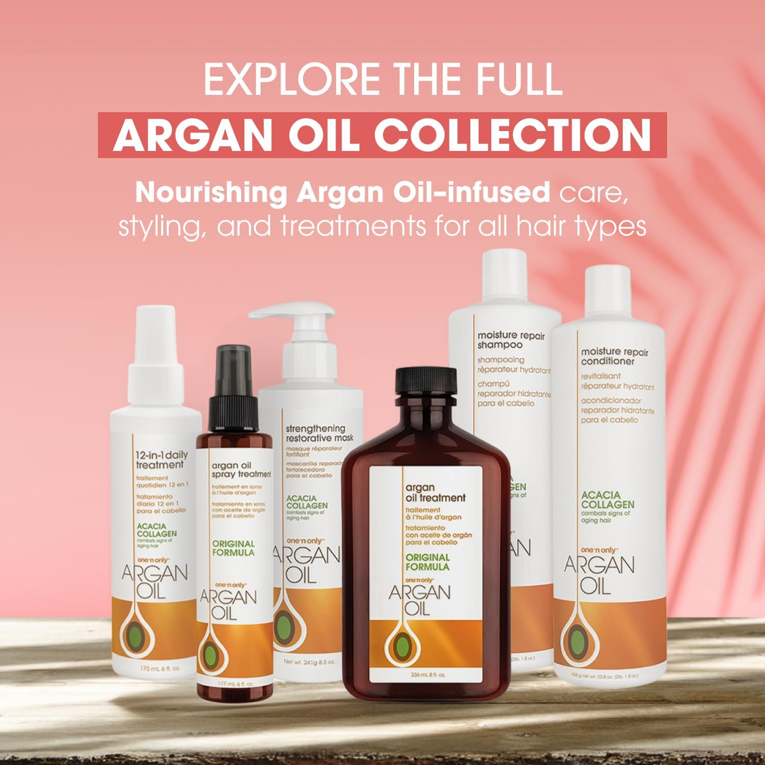 One 'n Only Argan Oil Hair Treatment - Hair Oil Smoothes and Strengthens Dry Damaged Hair, Eliminates Frizz, Creates Brilliant Shines, Non-Greasy Formula, 3.4 Fl. Oz