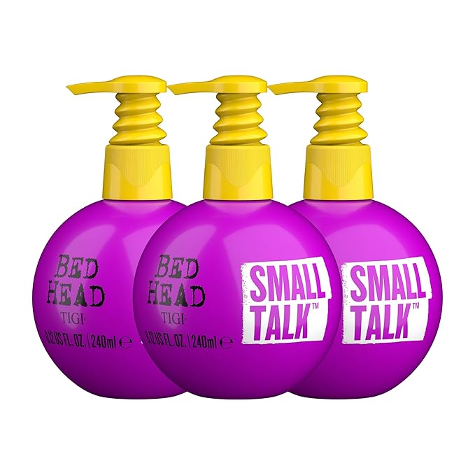 TIGI Bed Head Hair Thickening Cream, Small Talk 3-Pack – Moisturizing, Volumizing Products for Smoother, Thicker-Looking Hair, Frizz Control, Anti-Humidity, 8.12 Oz Ea