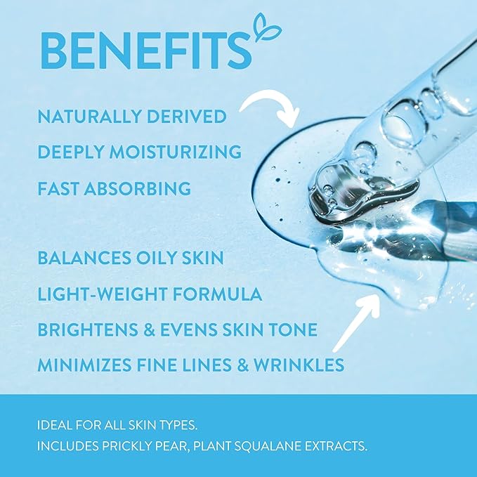 By Nature 2% Hyaluronic Acid Serum for Face & Neck – Deep Hydration Serum for Dry, Oily & Sensitive Skin – Lightweight Facial Serum, 1 fl oz