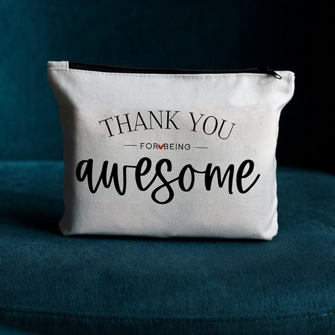 JIUWEIHU Inspirational Gifts for Women Makeup Bag, Appreciated Cosmetic Bag