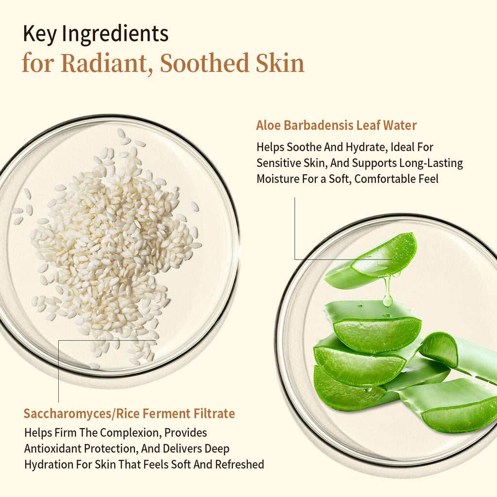 RAZUYEN Rice Toner, Milky Toner for Soothing and Glowing Skin
