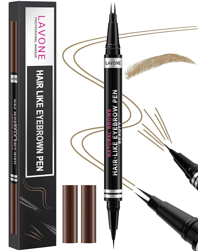 LAVONE 2-in-1 Waterproof Eyebrow Pencil with Brush, Blonde