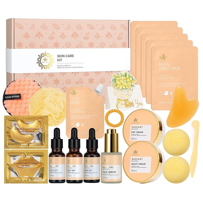 Gifts for Women & Men, 23pcs Fathers Day Gifts, Home Spa Gift Basket Set