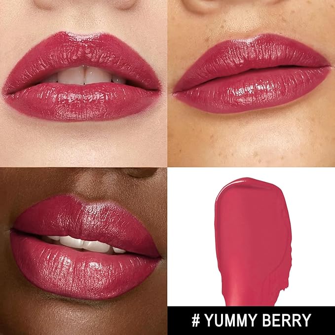 MAKI YIKA 3Pc Moisture Lipsticks for Women Pink Purple Berry Lipstick
