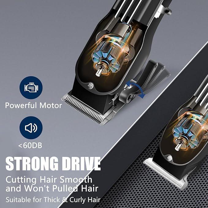 SUNNOW Hair Clippers and Trimmer Set, Electric Razor with Adjustable Speed