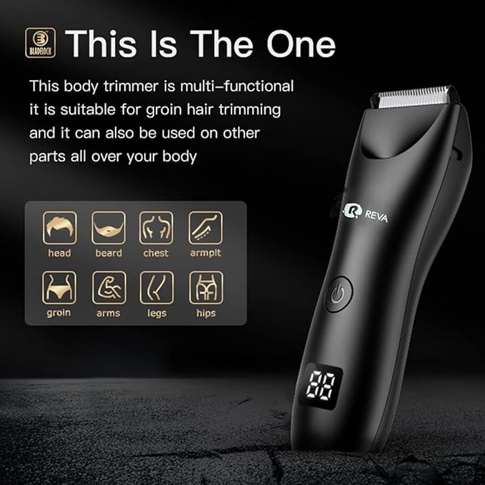 R REVA Multi Groomer All-in-One Hair Trimmer with Head Spotlight for Men & Women- Cordless Rechargeable Beard & Hair Clipper, Waterproof, Ceramic Blades, Low Noise and Fast Charging