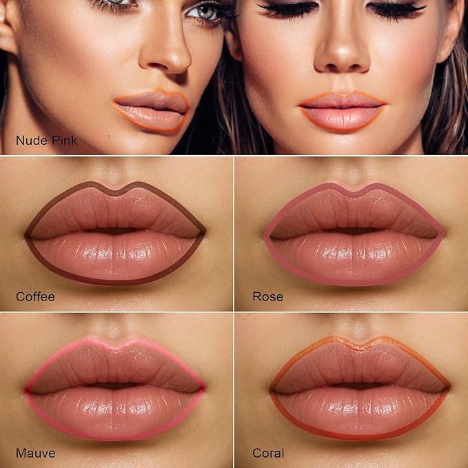 Peel Off Lip Liner Stain - Long Lasting Natural Lip Stain Transfer-proof Lip Liner, Moisturizing Waterproof Lip Gloss Stain, Highly Pigmented Color for All Skin, Ideal Gifts for Women (01#Pink)