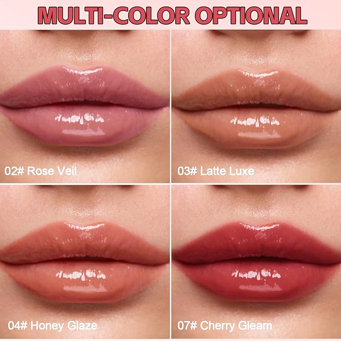 AFGHOUZ 3D Voluming Lip Gloss Long Lasting Moisturizing Lip Gloss for Women Shine and Glowy Finish Lip Makeup
