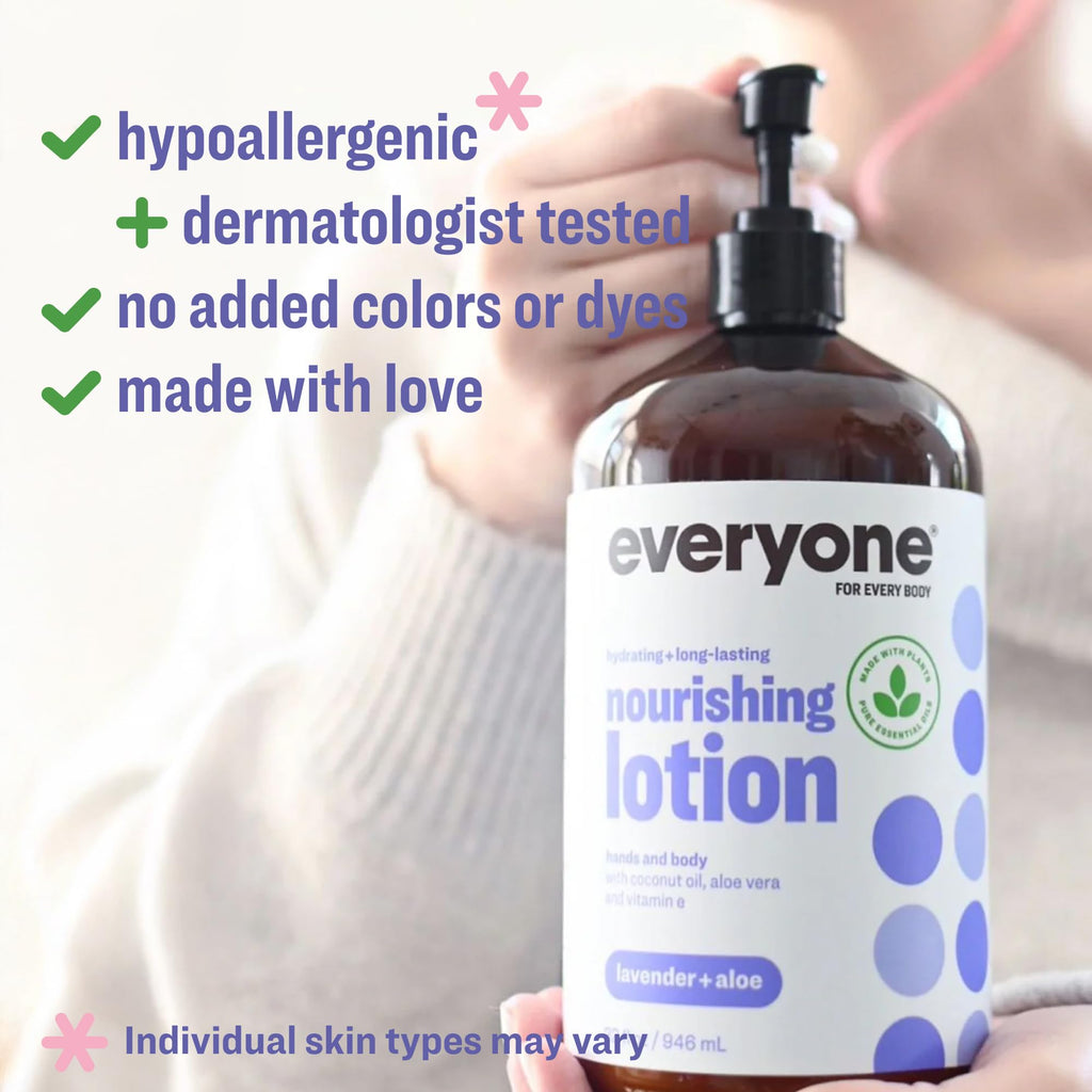 Everyone 2-in-1 Hand & Body Lotion, Lavender + Aloe, 32 oz 2-Pack