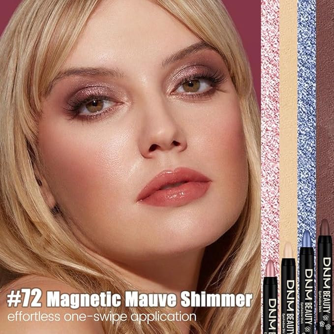 IATMOMOD Magnetic Mauve Shimmer Cream Eye Shadow Stick Makeup for Women, Shimmer Eyeliner Pencil Eyeshadow Brightener Stick for Eyes, Waterproof Eyeshadow Applicator Blendable sombras para ojos 72#