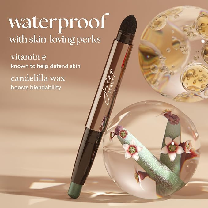 Julep Eyeshadow 101 Cream-to-Powder Waterproof Eyeshadow Stick – Vanilla Matte – Long-Lasting, Buildable, Crease-Proof, Cruelty Free, Matte Finish with Built-In Smudger