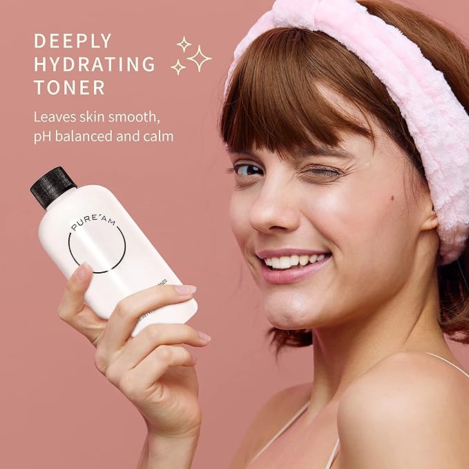 PURE'AM pH Balance Calming Toner for All Skin Types, 8.4 fl. oz, 250ml