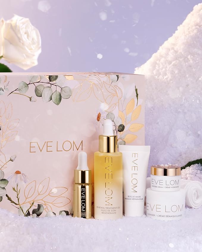 EVE LOM Award-Winning Holiday Skincare Set with 6 Products - Complete Skin Care