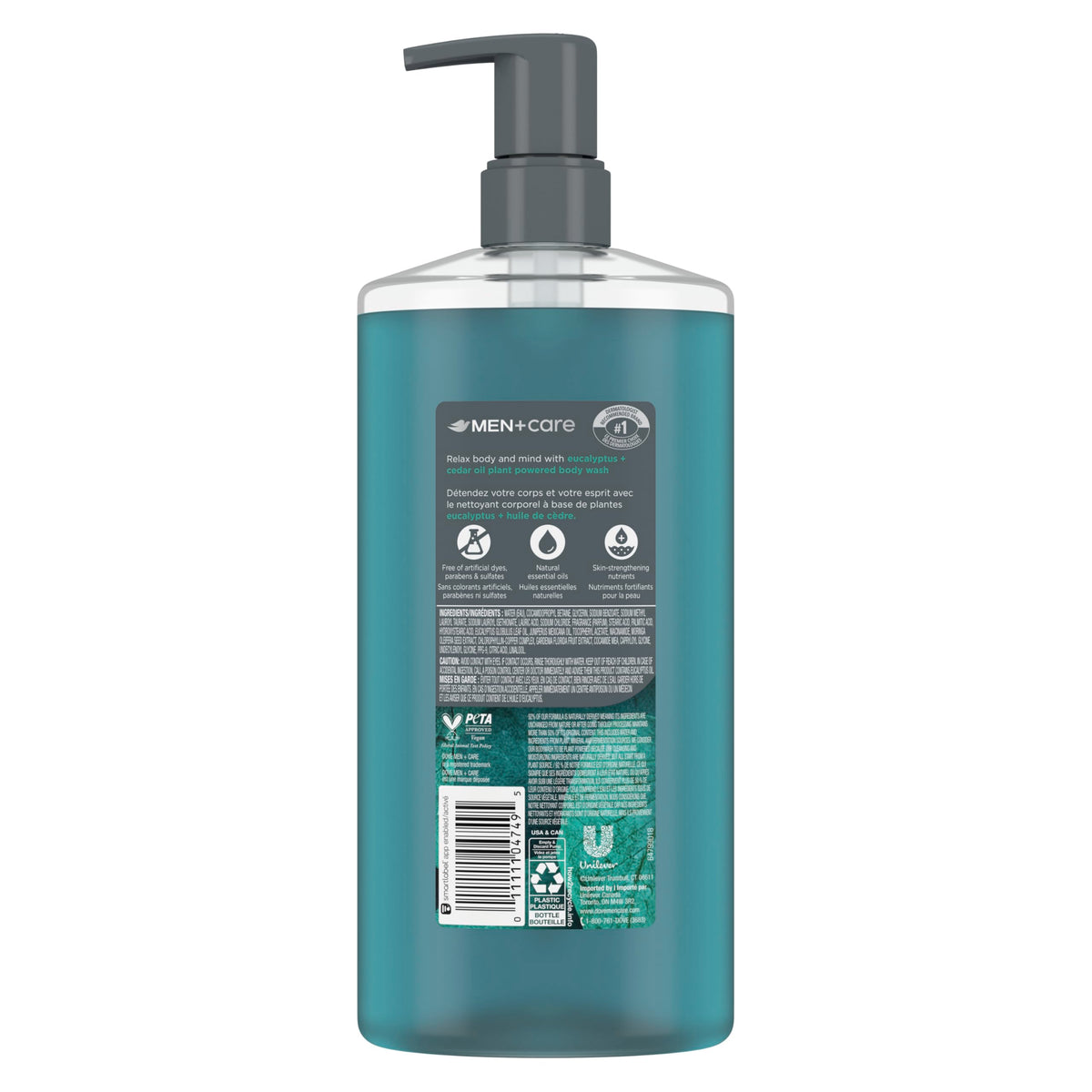 Dove Men Moisturizing Body Wash, Eucalyptus + Cedar Oil, 26oz