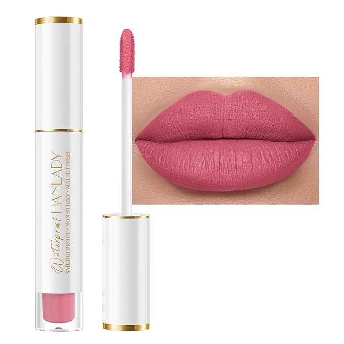 HANLADY Pink Lipstick Long Lasting Lipsticks for Women Smudgeproof