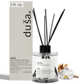 Duša Santal Reed Diffuser & Sticks - 5 Fl Oz Essential Home Fragrance Decor for Bathroom, Office & Living Spaces – Stylish & Long-Lasting Room Air Freshener -Ideal for Housewarming & Special Occasions