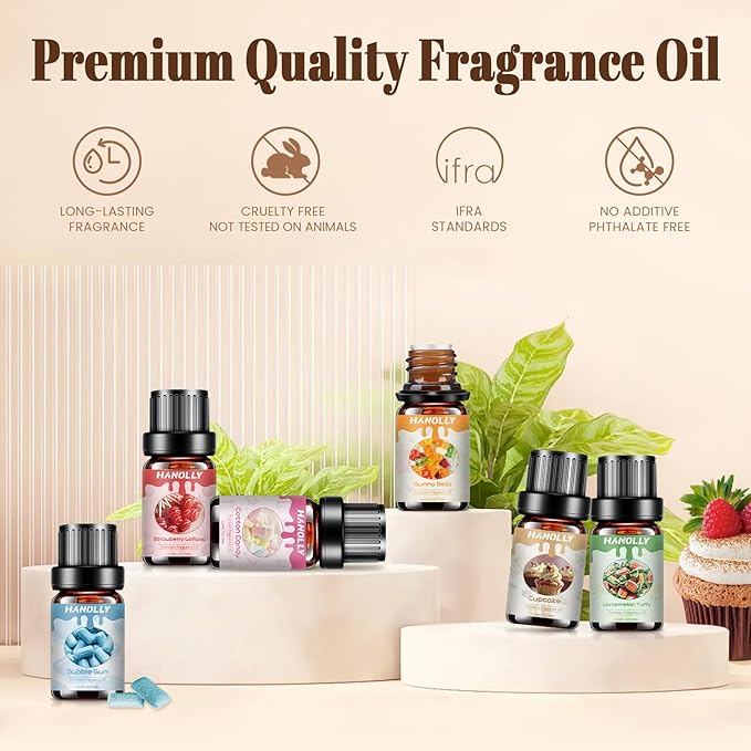 Premium Essential Oils Set, Fragrance Oil for Candle & Soap Making