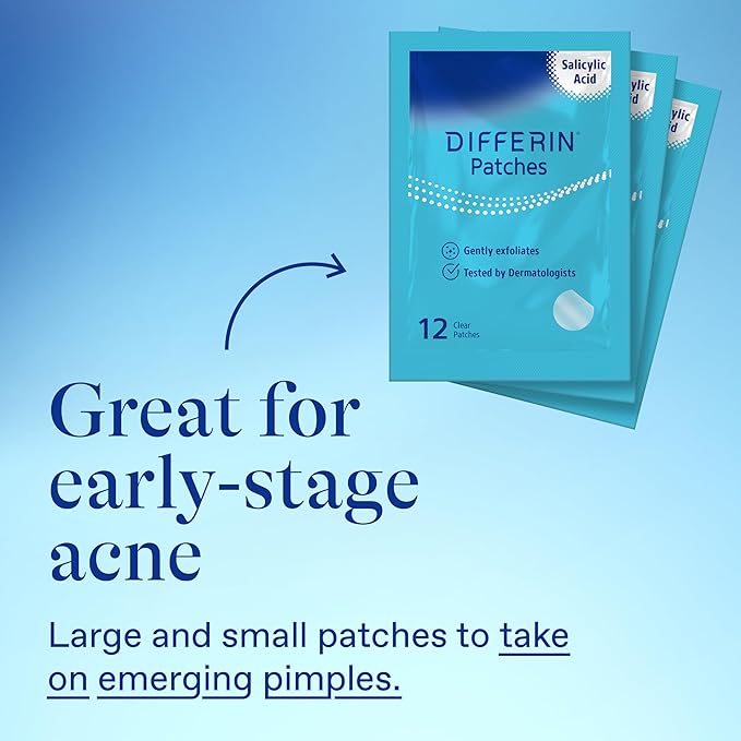 Differin Acne Treatment Pimple Patches, Salicylic Acid & Centella, 36 ct