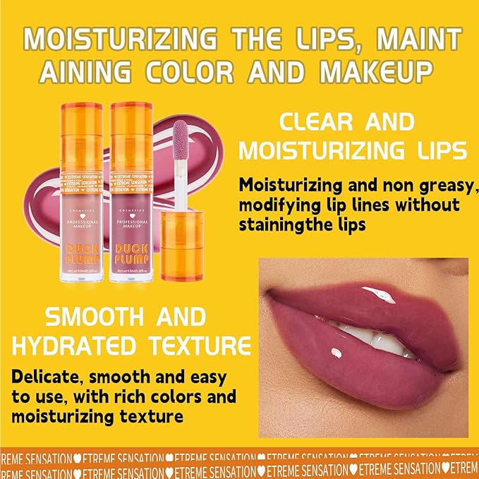 Metfdlaig Super Lustrous Lip Oil, Non-Sticky, Hydrating, Hypoallergenic, Waterproof, High Shine Finish (06# Deep Berry)