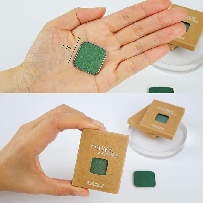 Fillwie Emerald Green Shimmer Eyeshadow Single Refill Pan - Green Glimmer