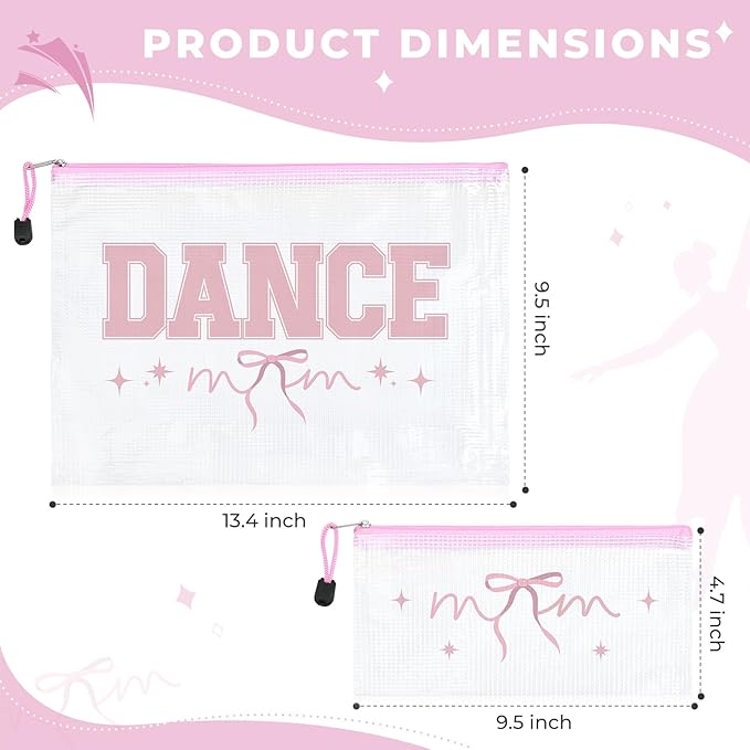 HUGNOW 2 Pcs Cheer Bag Cheer Makeup Bag Gifts Zipper Pouch Snack Makeup Case Cheerleader Accessories Bags Bulk for Cheerleading Party Supplies